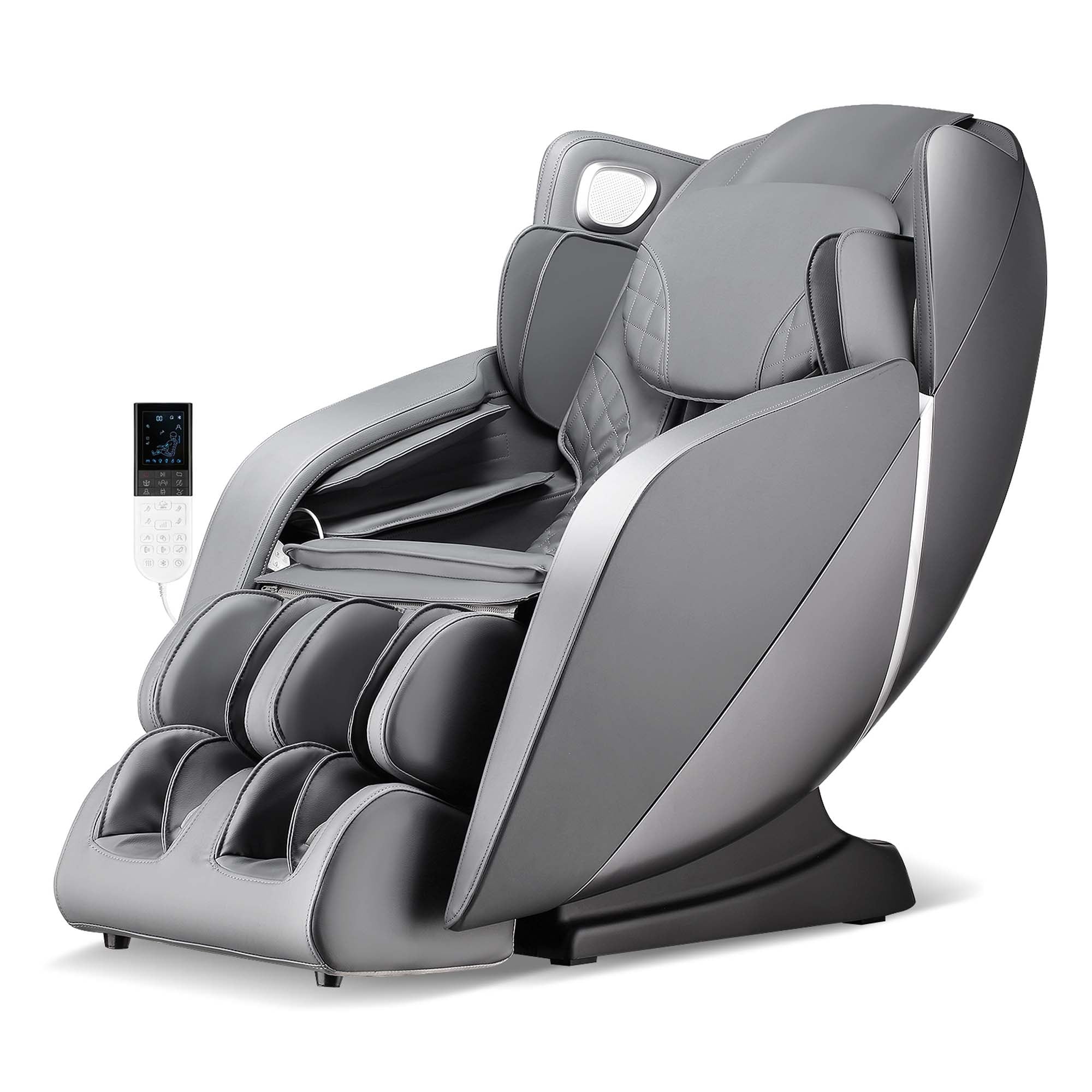 Fauteuil de massage complet du corps avec commande vocale et rouleau chauffant pour les pieds