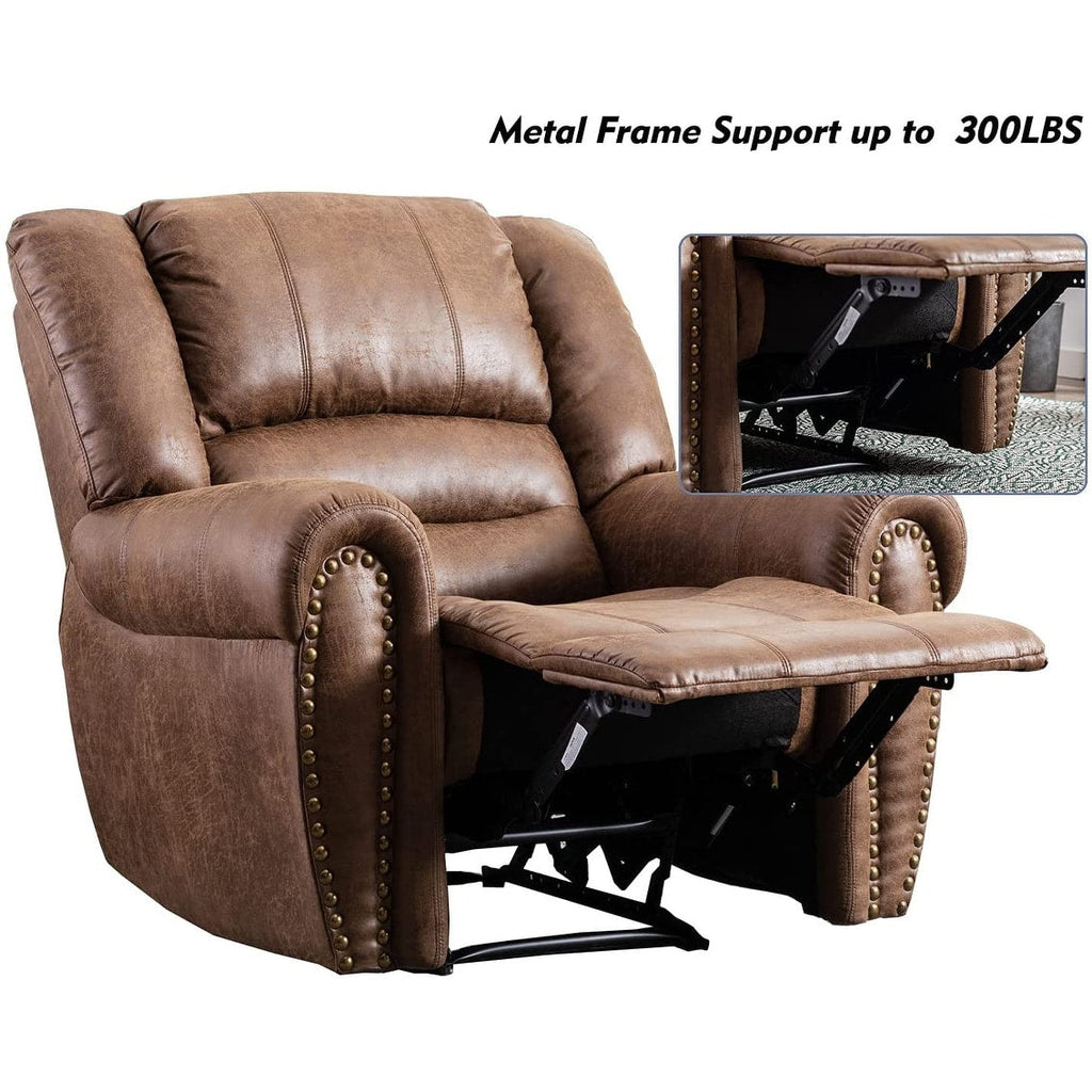 Fauteuil inclinable manuel classique et traditionnel avec accoudoirs et dossier confortables