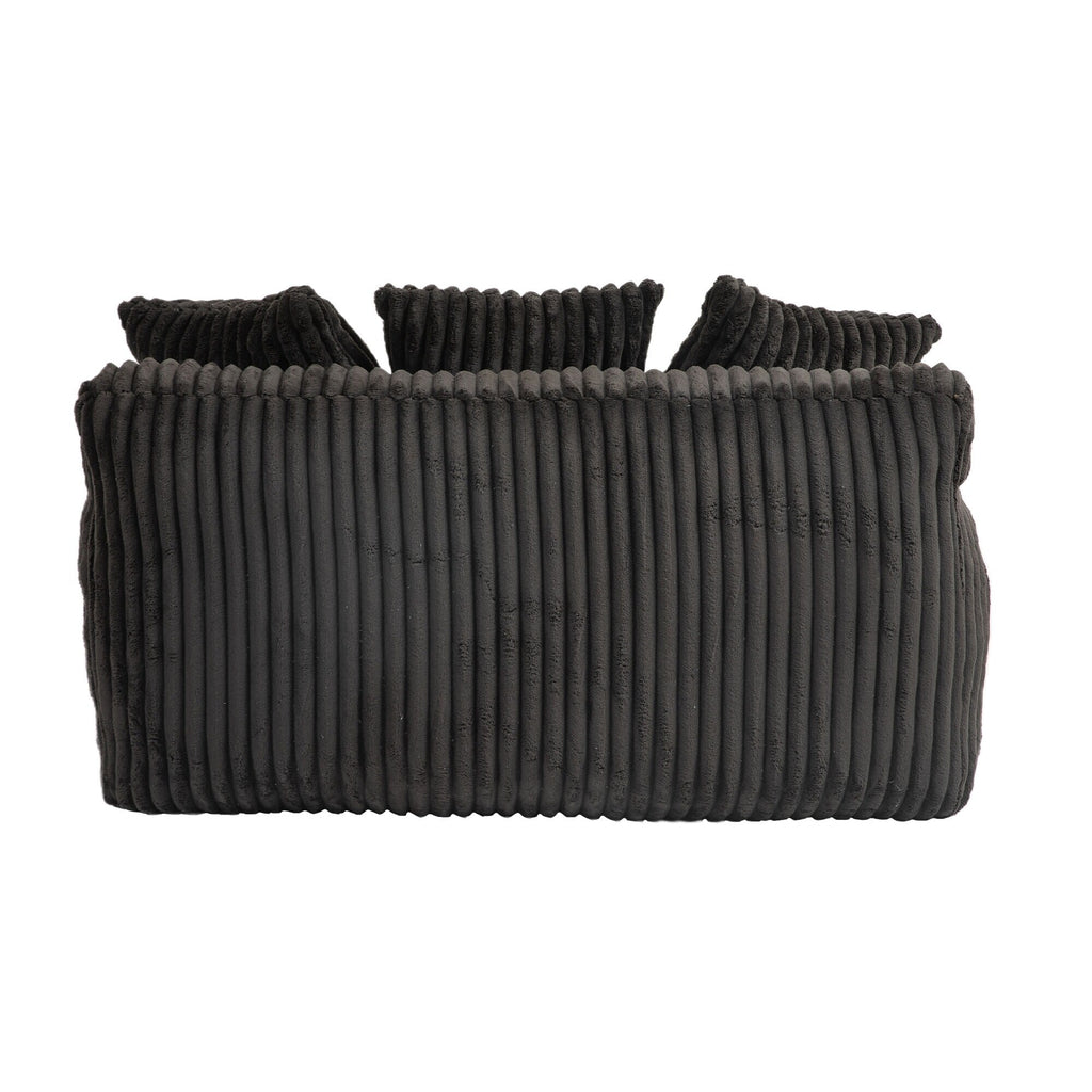 Canapé-lit en velours côtelé avec rembourrage en éponge hautement élastique, sans installation pour le salon