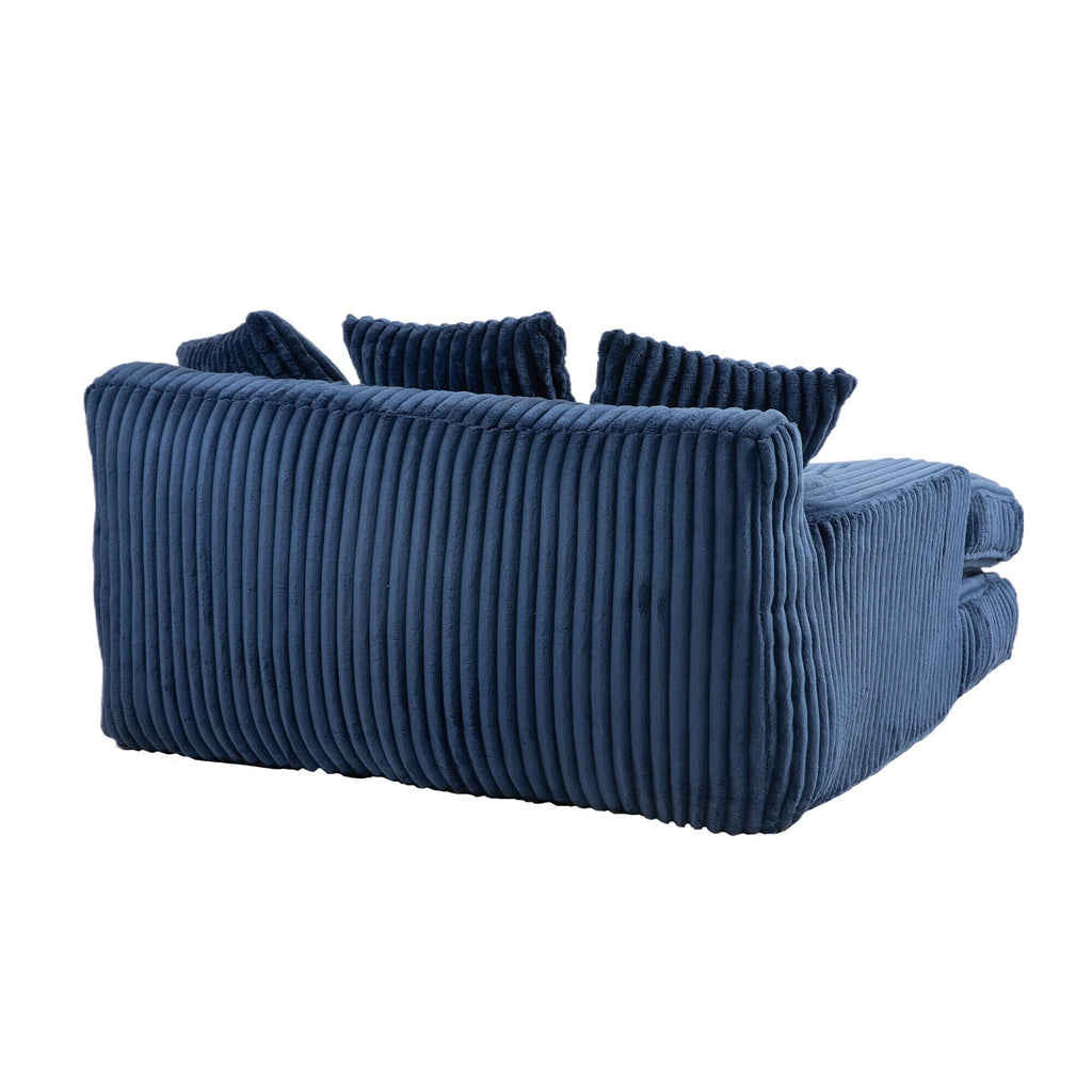 Canapé-lit en velours côtelé avec rembourrage en éponge hautement élastique, sans installation pour le salon