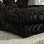 Canapé-lit en velours côtelé avec rembourrage en éponge hautement élastique, sans installation pour le salon