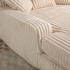 Canapé-lit en velours côtelé avec rembourrage en éponge hautement élastique, sans installation pour le salon