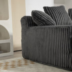 Canapé-lit en velours côtelé avec rembourrage en éponge hautement élastique, sans installation pour le salon