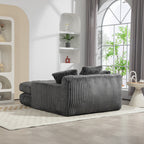 Canapé-lit en velours côtelé avec rembourrage en éponge hautement élastique, sans installation pour le salon