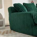 Canapé-lit en velours côtelé avec rembourrage en éponge hautement élastique, sans installation pour le salon