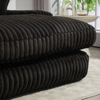 Canapé-lit en velours côtelé avec rembourrage en éponge hautement élastique, sans installation pour le salon