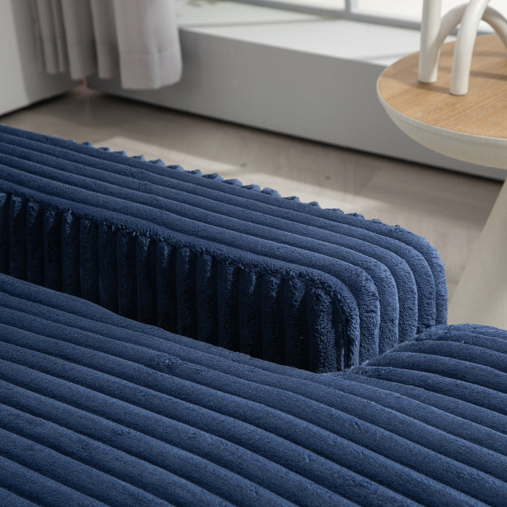 Canapé-lit en velours côtelé avec rembourrage en éponge hautement élastique, sans installation pour le salon