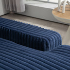 Canapé-lit en velours côtelé avec rembourrage en éponge hautement élastique, sans installation pour le salon