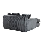 Canapé-lit en velours côtelé avec rembourrage en éponge hautement élastique, sans installation pour le salon