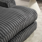 Canapé-lit en velours côtelé avec rembourrage en éponge hautement élastique, sans installation pour le salon