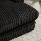 Canapé-lit en velours côtelé avec rembourrage en éponge hautement élastique, sans installation pour le salon