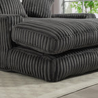 Canapé-lit en velours côtelé avec rembourrage en éponge hautement élastique, sans installation pour le salon