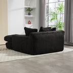 Canapé-lit en velours côtelé avec rembourrage en éponge hautement élastique, sans installation pour le salon