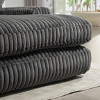 Canapé-lit en velours côtelé avec rembourrage en éponge hautement élastique, sans installation pour le salon