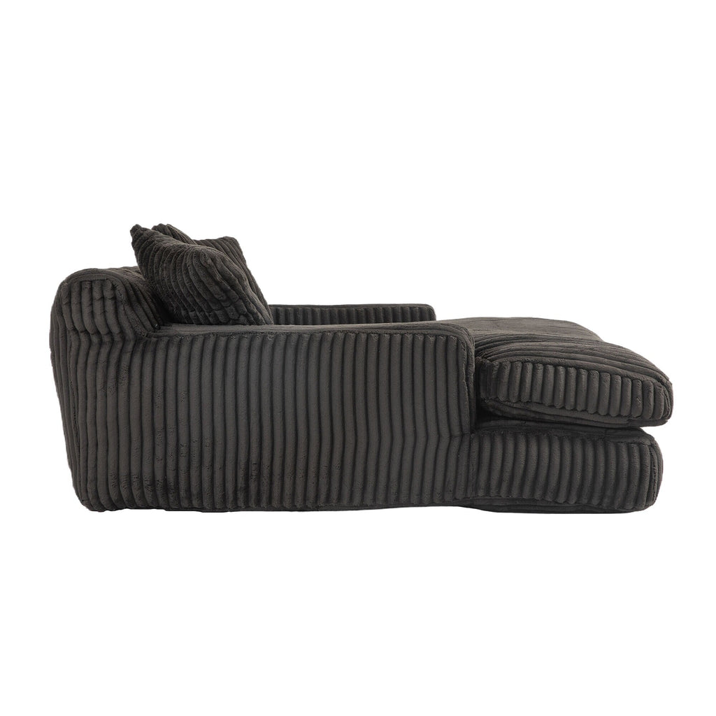 Canapé-lit en velours côtelé avec rembourrage en éponge hautement élastique, sans installation pour le salon