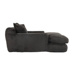 Canapé-lit en velours côtelé avec rembourrage en éponge hautement élastique, sans installation pour le salon