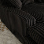 Canapé-lit en velours côtelé avec rembourrage en éponge hautement élastique, sans installation pour le salon