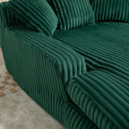 Canapé-lit en velours côtelé avec rembourrage en éponge hautement élastique, sans installation pour le salon