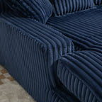 Canapé-lit en velours côtelé avec rembourrage en éponge hautement élastique, sans installation pour le salon