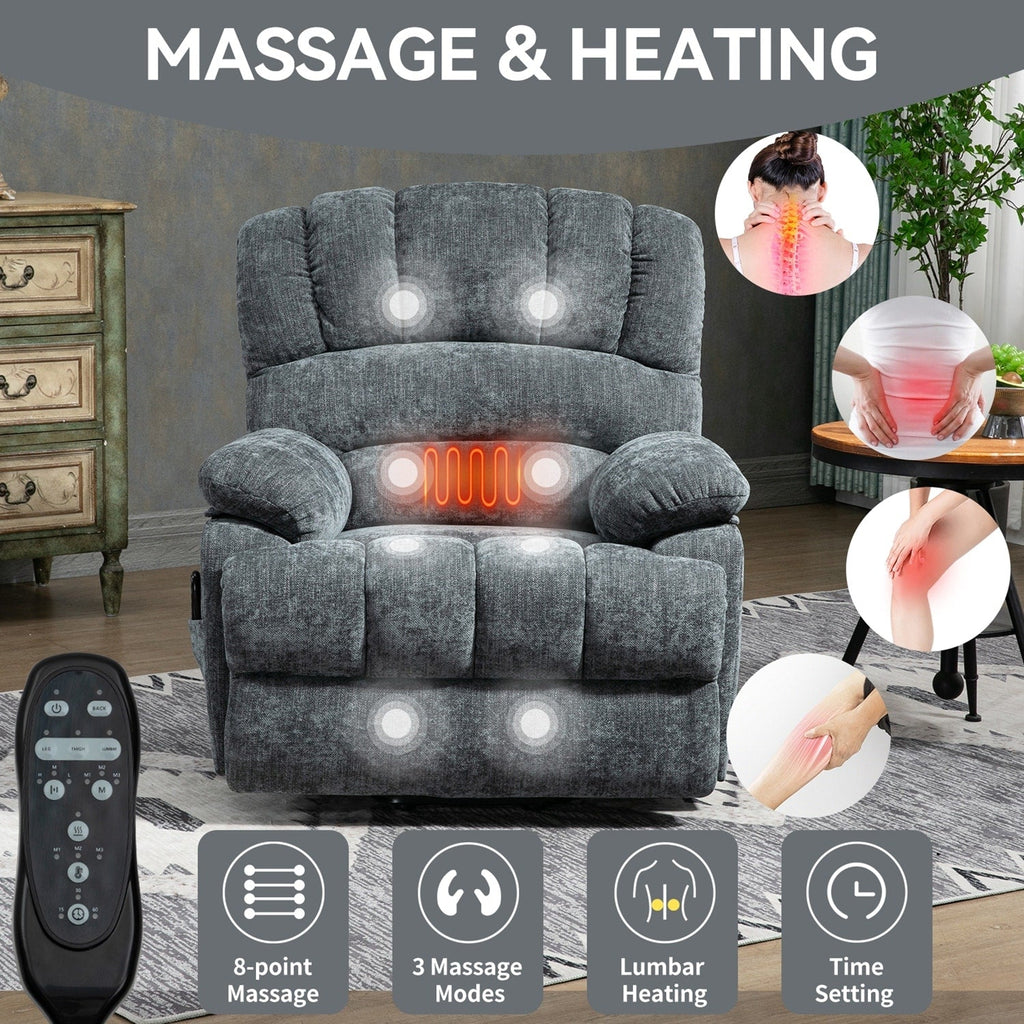 Fauteuil inclinable électrique confortable avec massage avancé