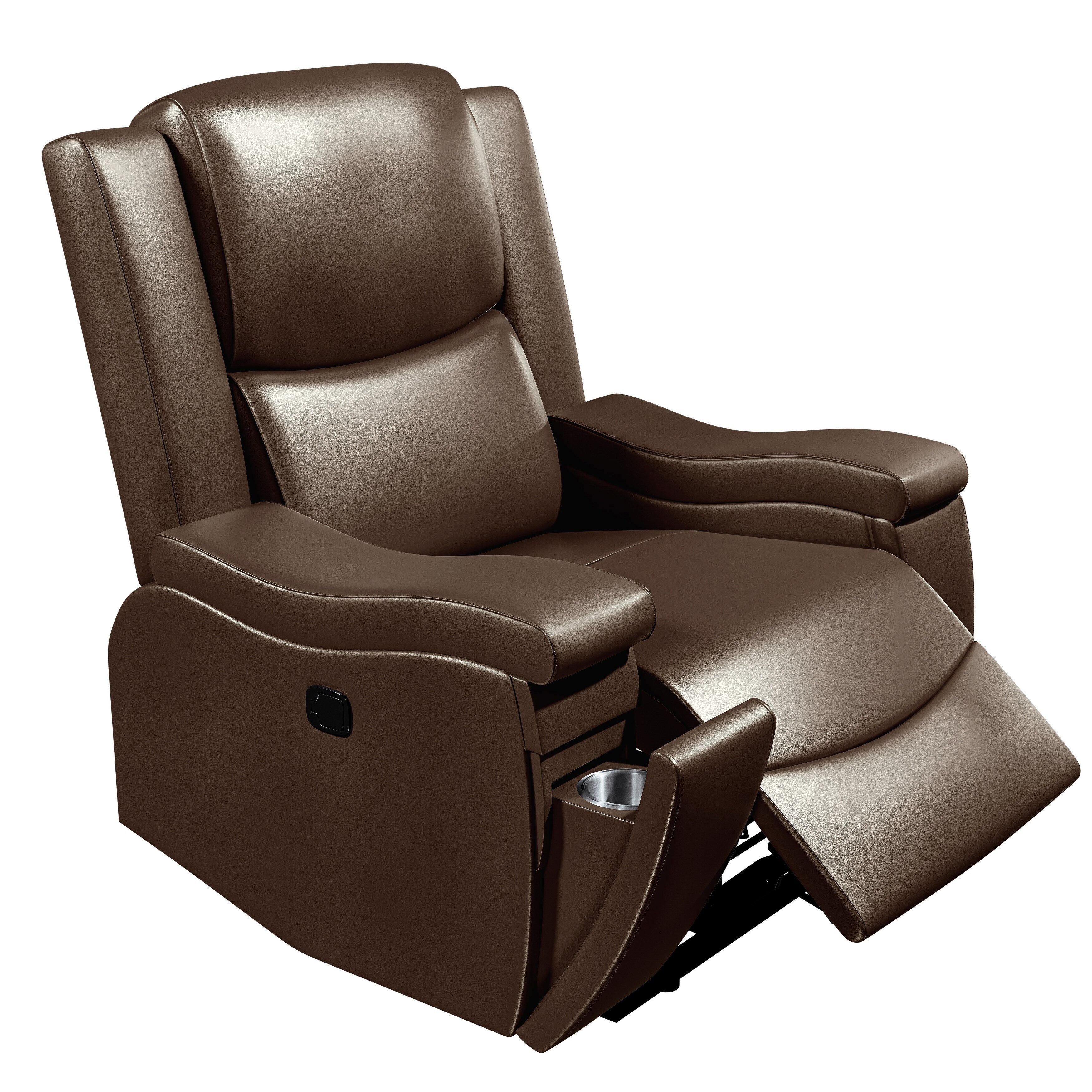 Fauteuil inclinable simple confortable avec porte-gobelet et fonction d'inclinaison manuelle