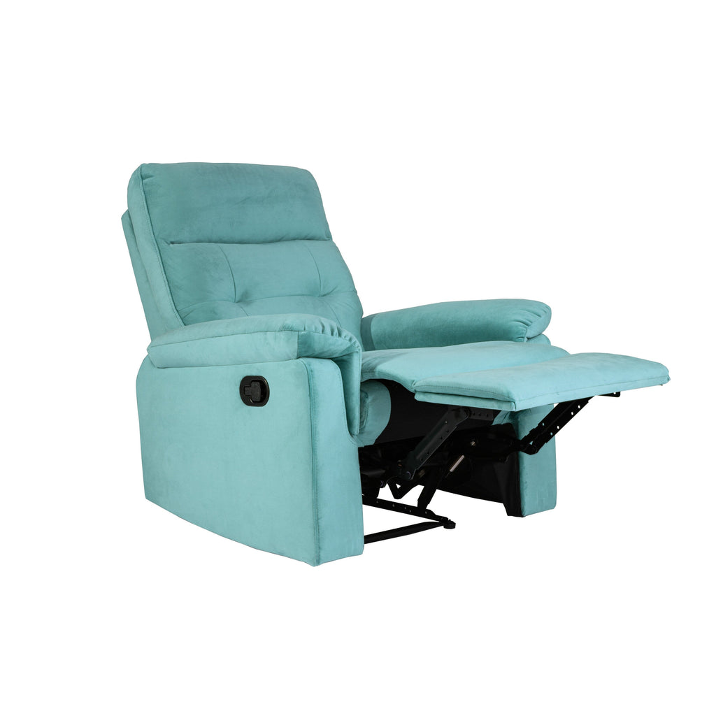 Fauteuil inclinable simple confortable avec poignée manuelle et revêtement en velours pour une détente ultime