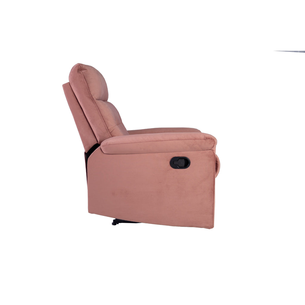 Fauteuil inclinable simple confortable avec poignée manuelle et revêtement en velours pour une détente ultime