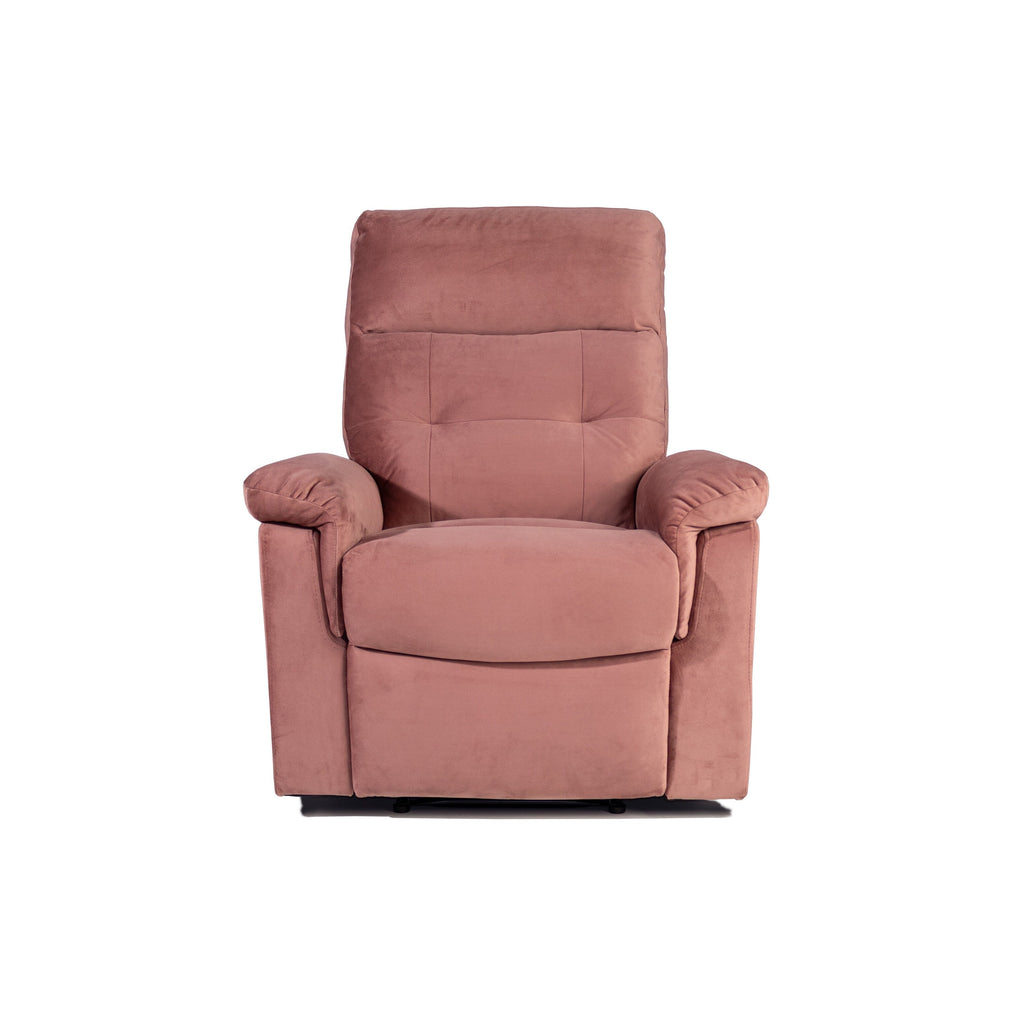 Fauteuil inclinable simple confortable avec poignée manuelle et revêtement en velours pour une détente ultime