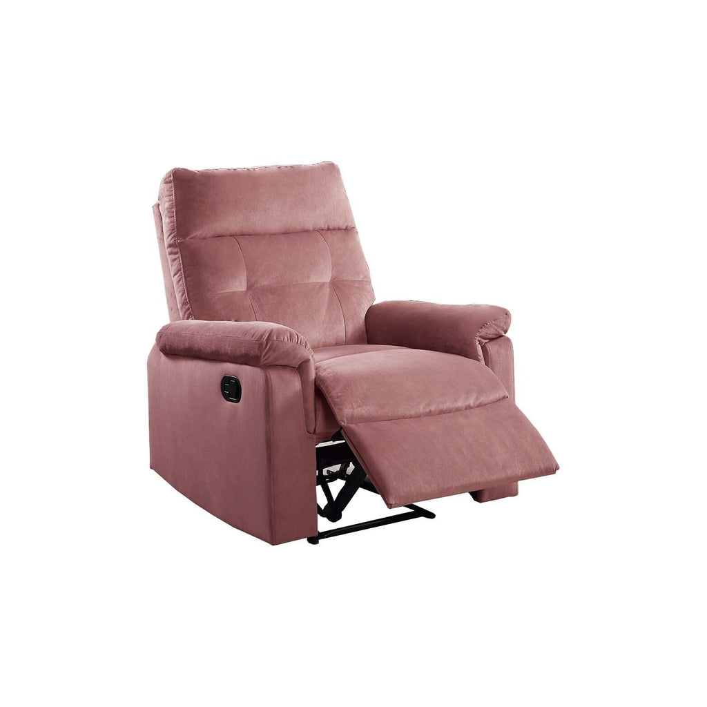 Fauteuil inclinable simple confortable avec poignée manuelle et revêtement en velours pour une détente ultime