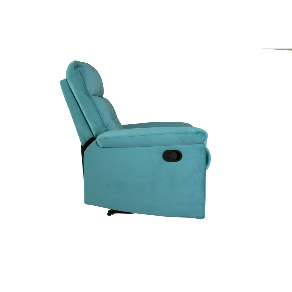 Fauteuil inclinable simple confortable avec poignée manuelle et revêtement en velours pour une détente ultime