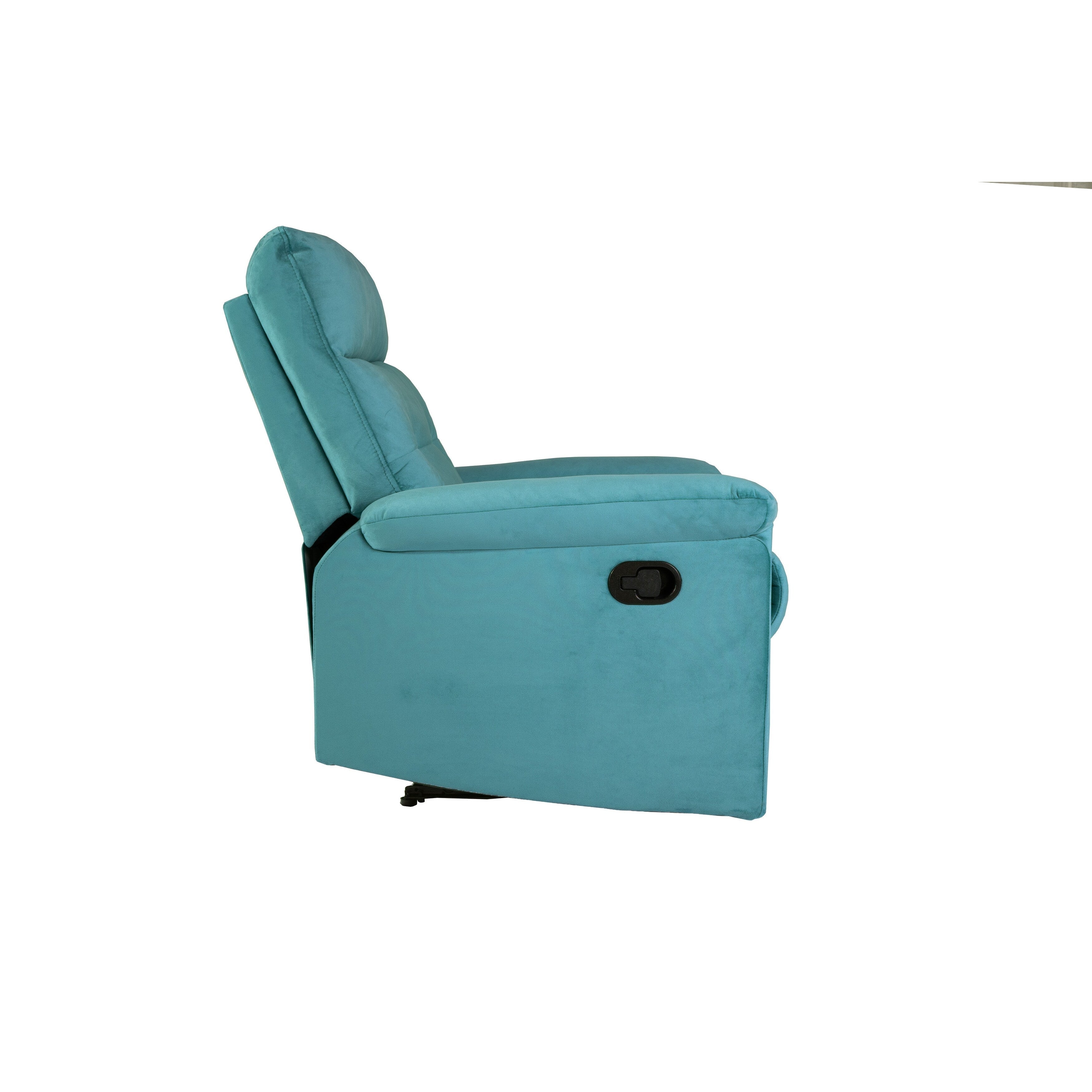 Fauteuil inclinable simple confortable avec poignée manuelle et revêtement en velours pour une détente ultime