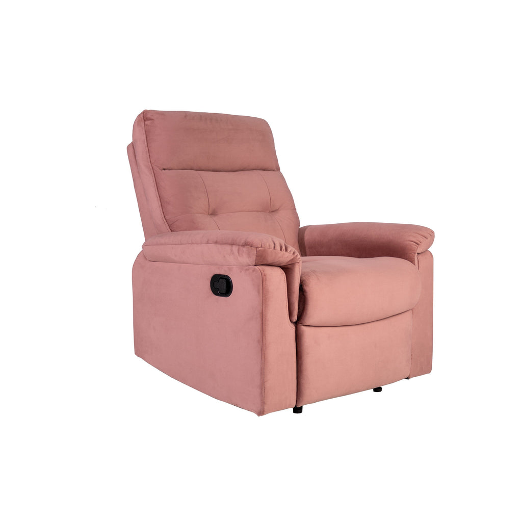 Fauteuil inclinable simple confortable avec poignée manuelle et revêtement en velours pour une détente ultime