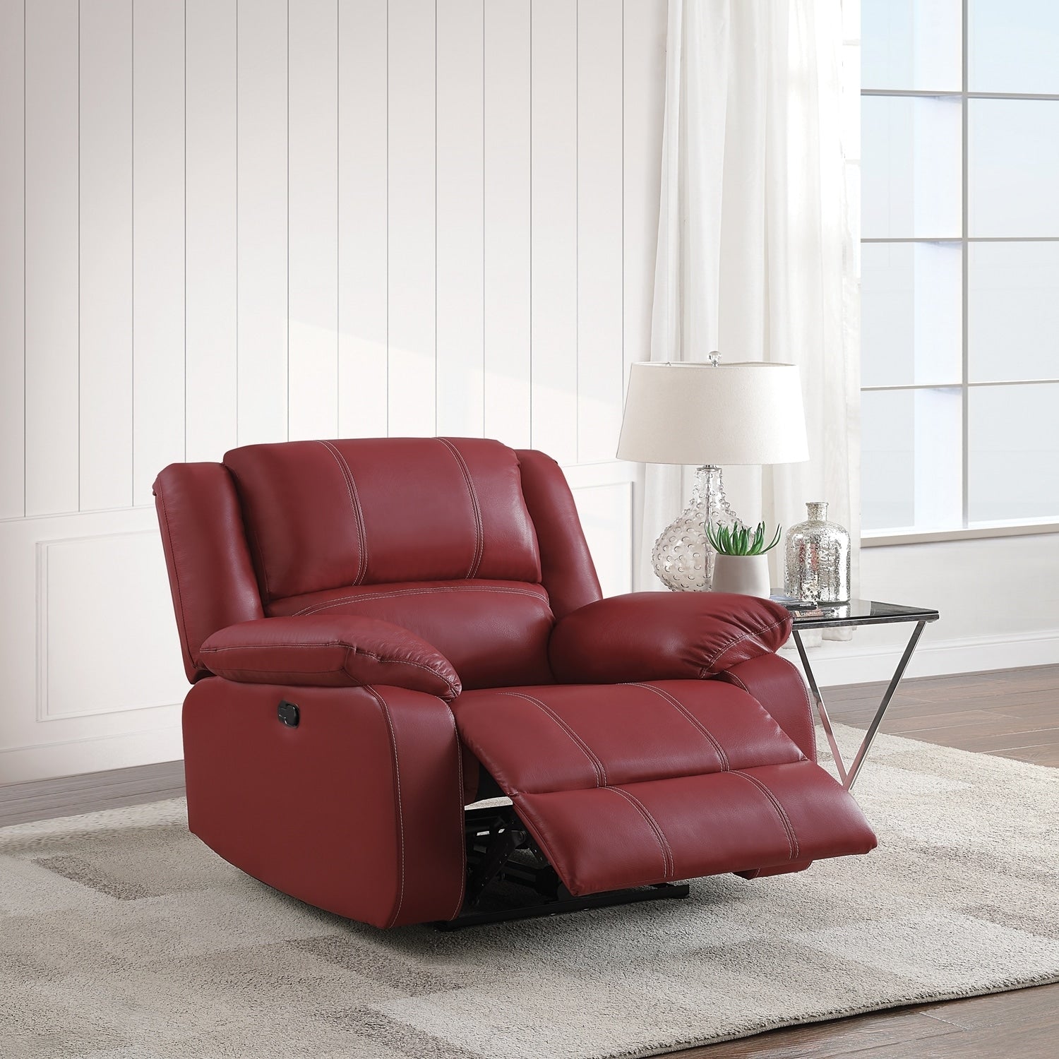 Fauteuil inclinable à bascule confortable en cuir synthétique