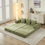 Canapé-lit convertible confortable avec matelas pliant, canapé-lit de sol, canapé de sol en chenille avec accoudoir, canapé de salon