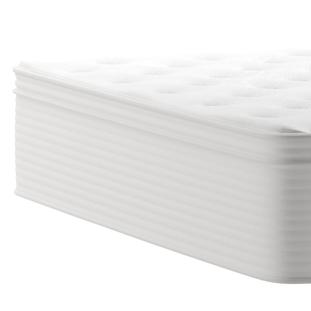 Matelas hybride commercial en mousse à mémoire de forme et ressorts ensachés dans une boîte