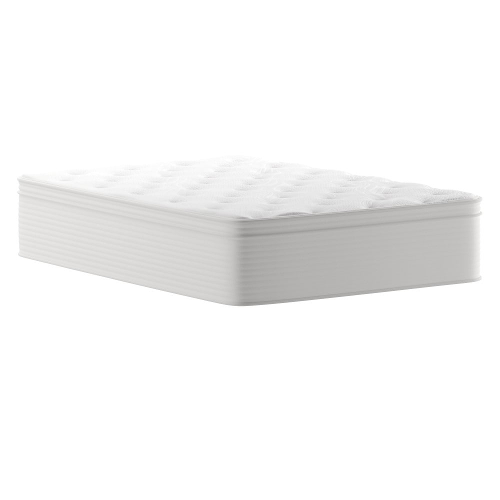 Matelas hybride commercial en mousse à mémoire de forme et ressorts ensachés dans une boîte