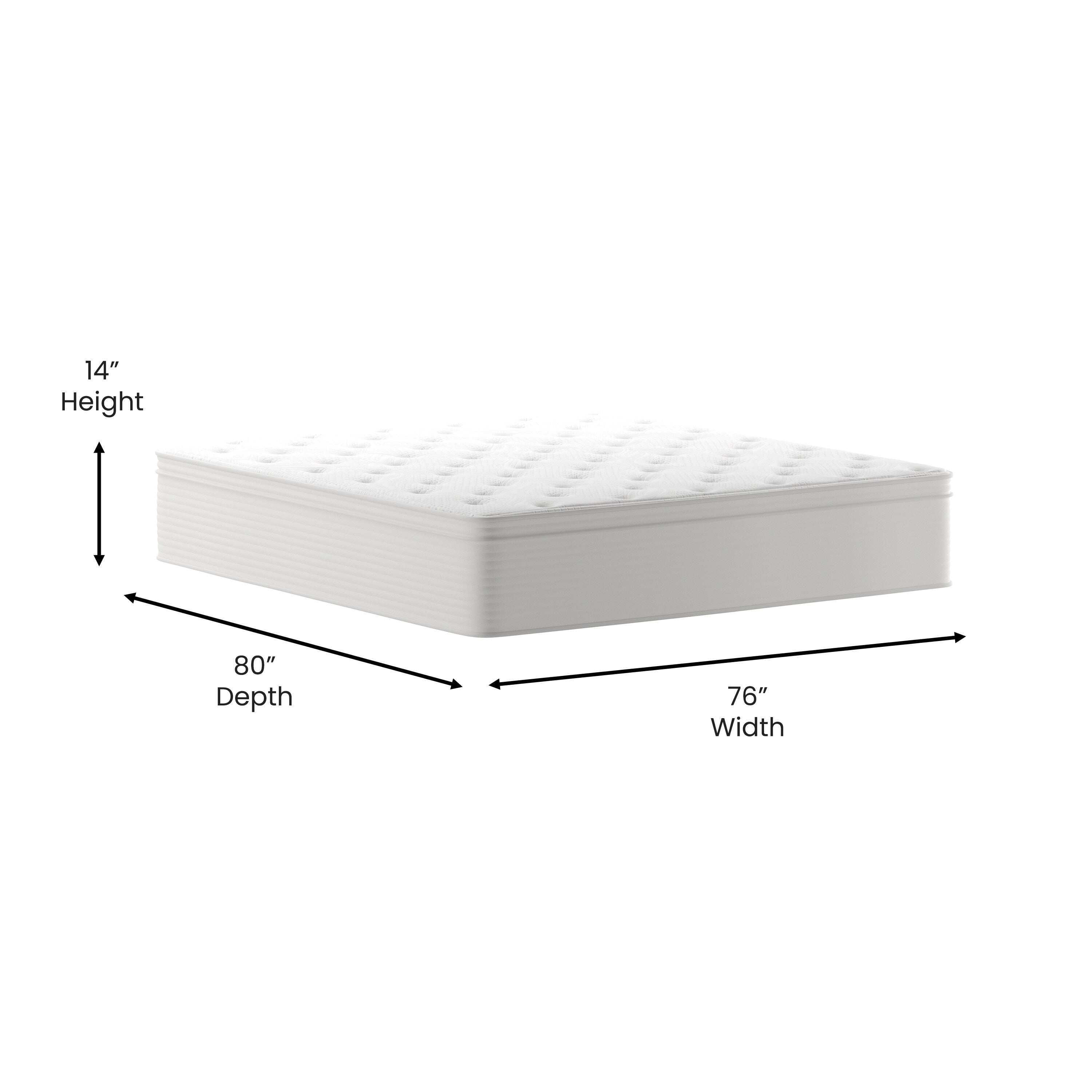 Matelas hybride commercial en mousse à mémoire de forme et ressorts ensachés dans une boîte