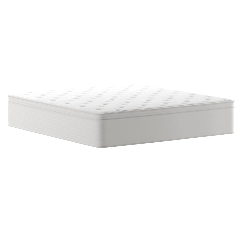 Matelas hybride commercial en mousse à mémoire de forme et ressorts ensachés dans une boîte