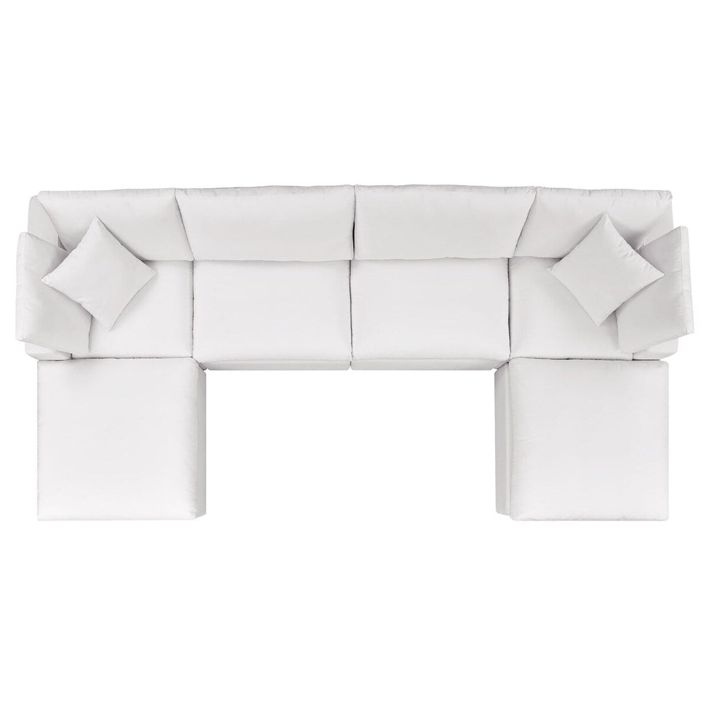 Canapé sectionnel de patio extérieur Commix 6 pièces