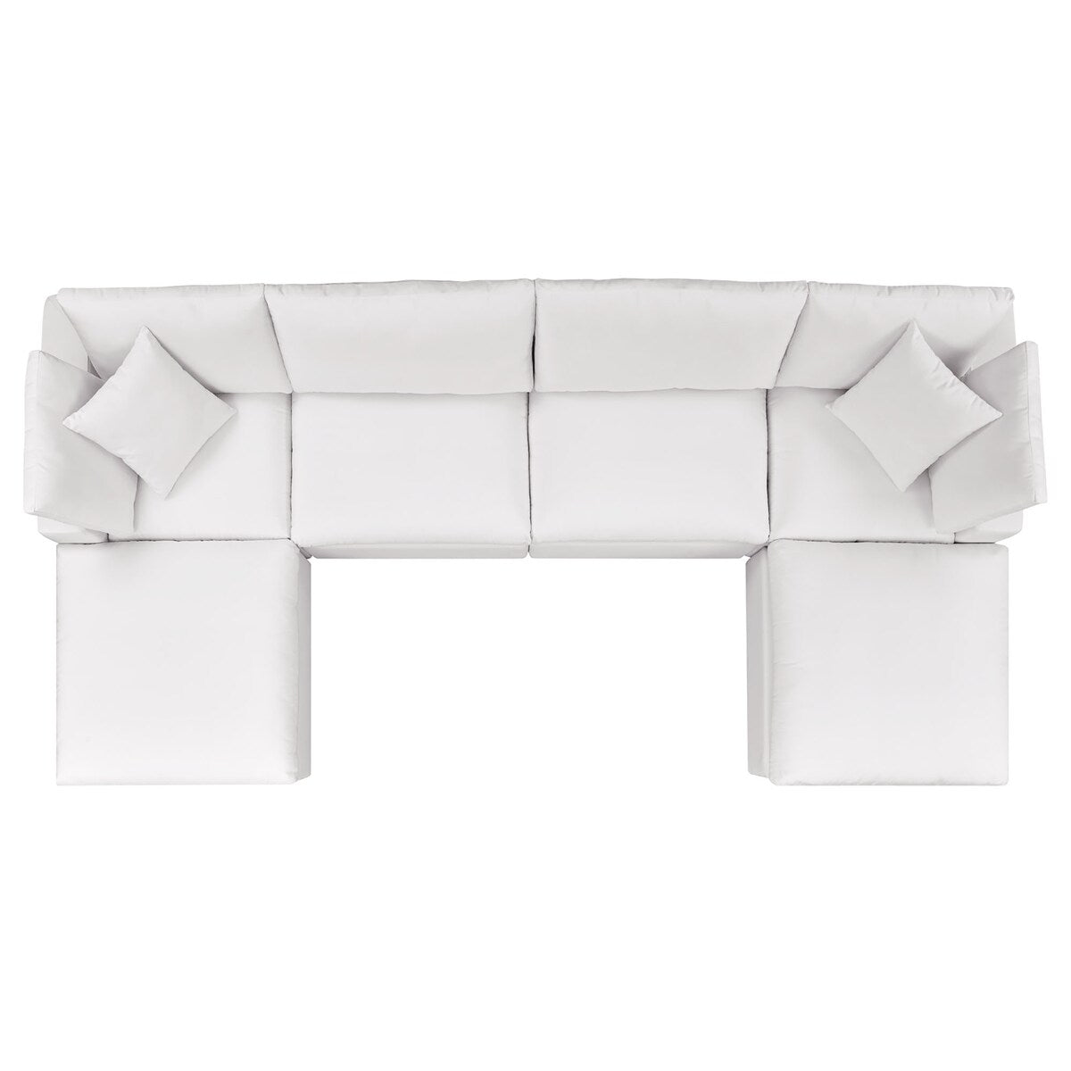 Canapé sectionnel de patio extérieur Commix 6 pièces