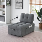 Canapé compact en tissu Teddy - Canapé convertible de 40,20 pouces pour petits espaces dans le salon ou le bureau