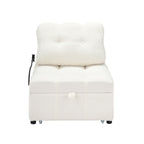 Canapé compact en tissu Teddy - Canapé convertible de 40,20 pouces pour petits espaces dans le salon ou le bureau