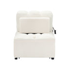 Canapé compact en tissu Teddy - Canapé convertible de 40,20 pouces pour petits espaces dans le salon ou le bureau