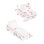 Canapé compact en tissu Teddy - Canapé convertible de 40,20 pouces pour petits espaces dans le salon ou le bureau