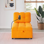 Canapé compact en tissu Teddy - Canapé convertible de 40,20 pouces pour petits espaces dans le salon ou le bureau