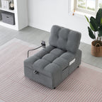 Canapé compact en tissu Teddy - Canapé convertible de 40,20 pouces pour petits espaces dans le salon ou le bureau