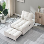 Canapé compact en tissu Teddy - Canapé convertible de 40,20 pouces pour petits espaces dans le salon ou le bureau