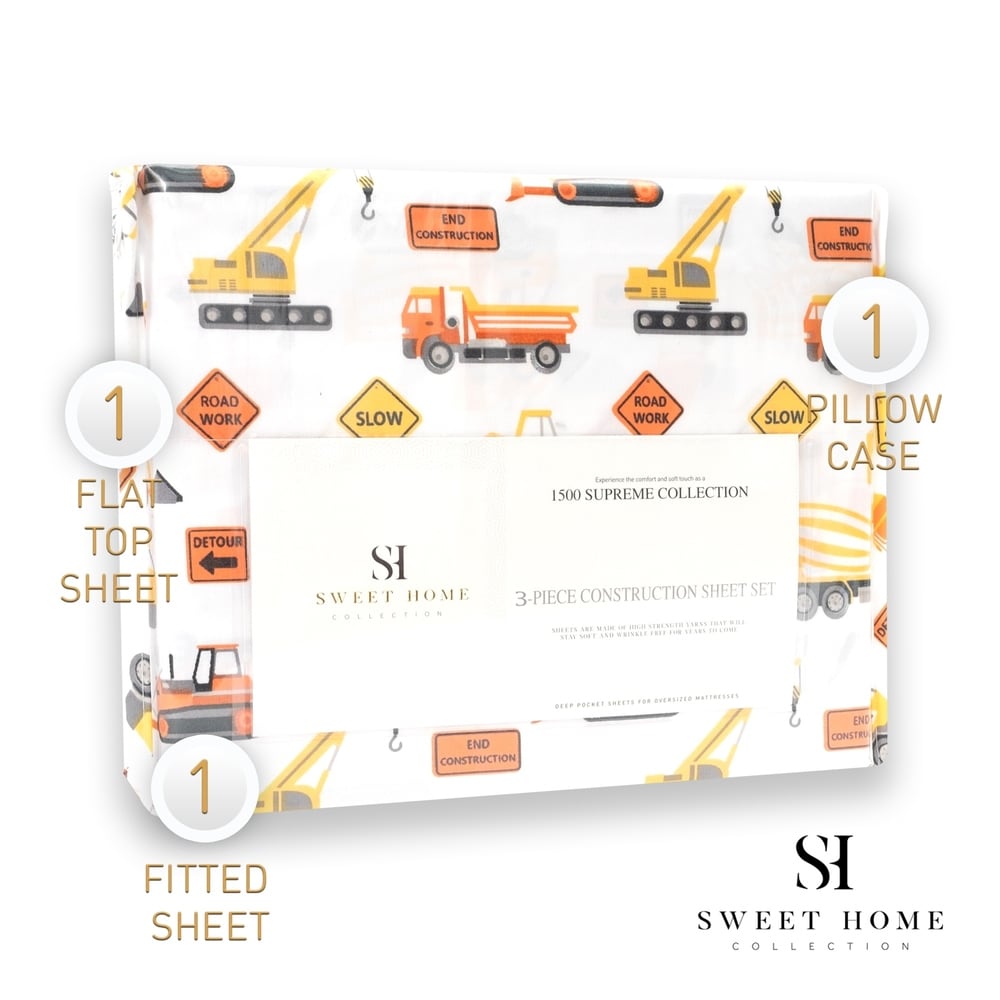 Ensemble de draps de construction de Sweet Home Collection - Multi