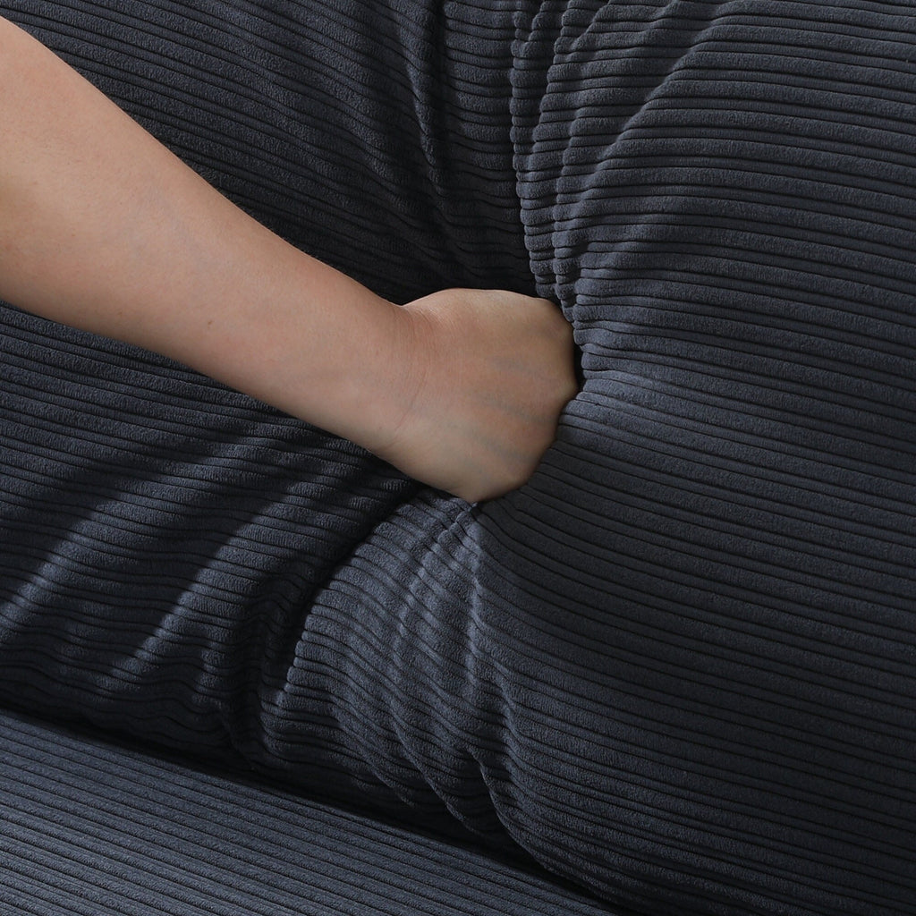 Canapé contemporain 2 places 53 pouces, design compact, cadre en métal, mélange de polyester pour appartements