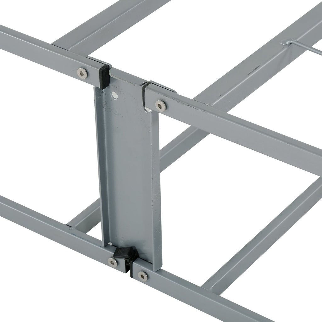 Sommier à ressorts contemporain pliable en métal de 9 po, gris